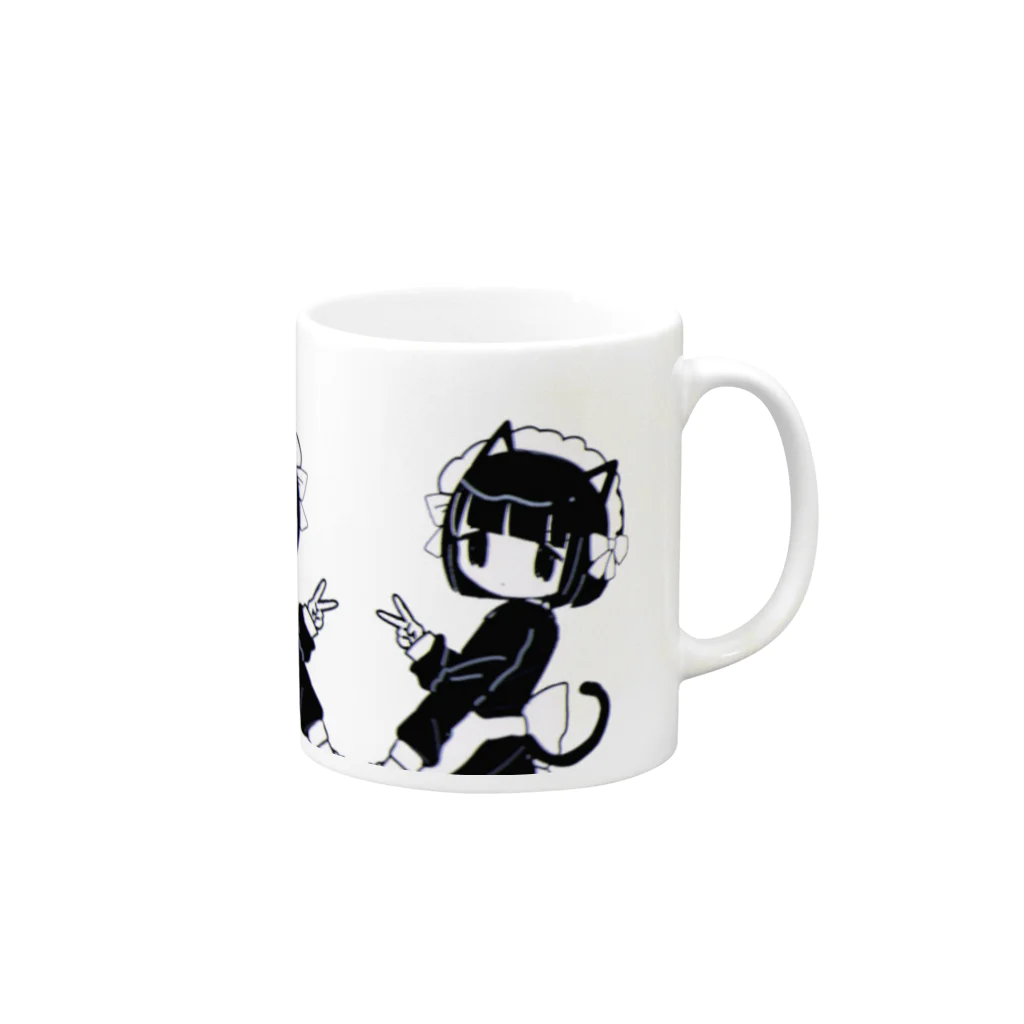 成ｒ？のฅ(^^ฅ) Mug :right side of the handle