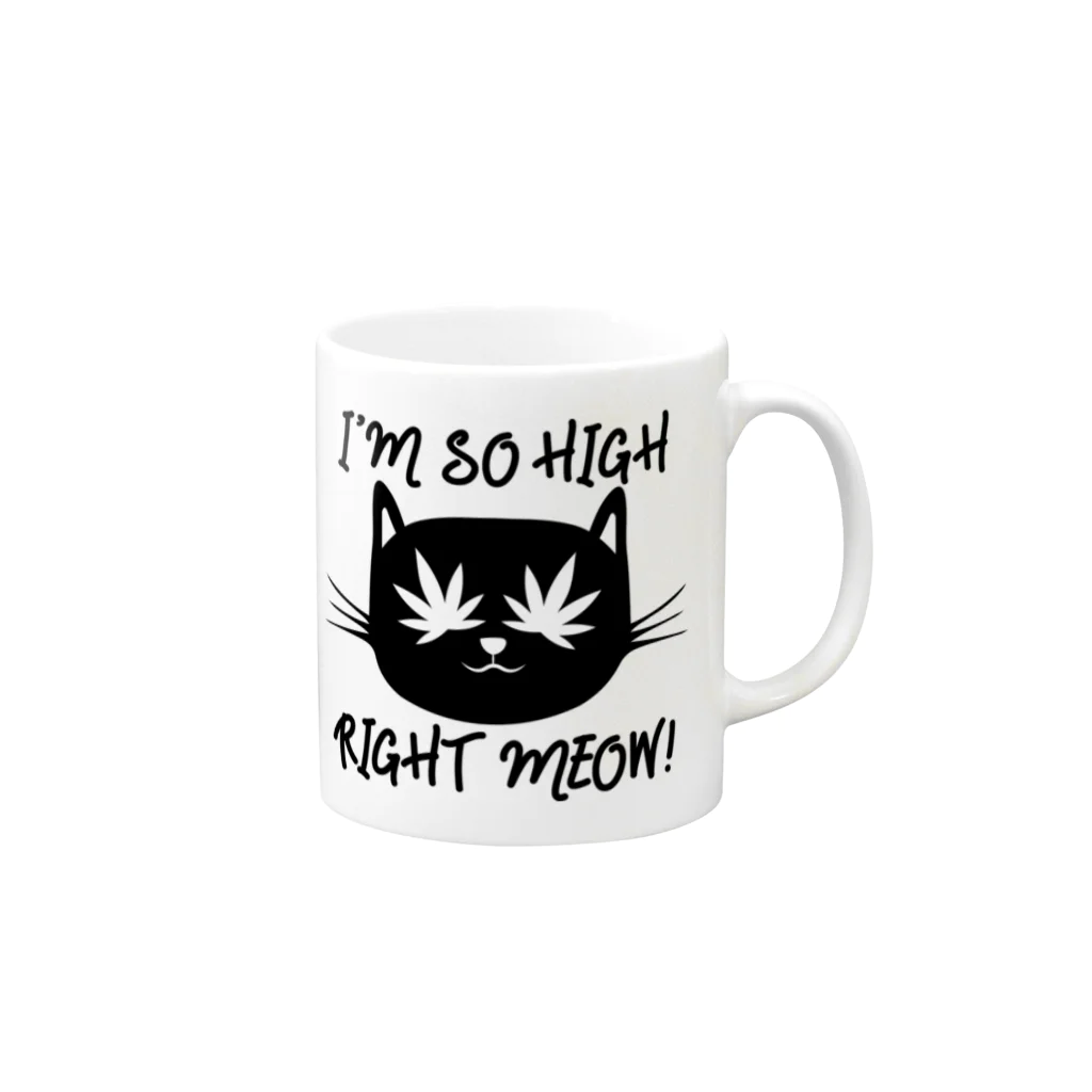 BONZのI'm so high right meow 🐱 Mug :right side of the handle