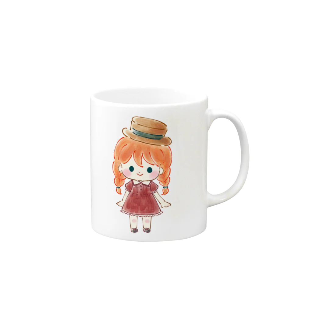 ててみゅの赤毛の子 Mug :right side of the handle