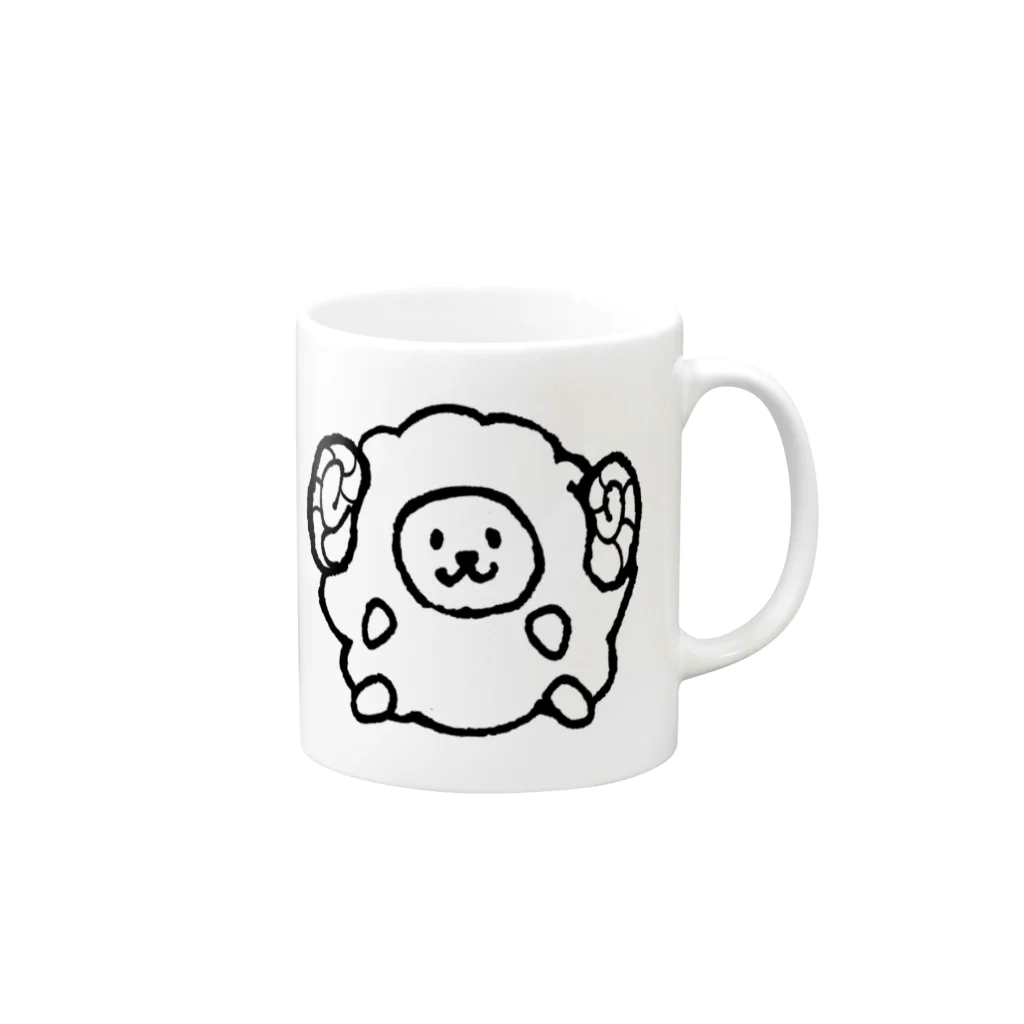 鎖骨ちゃんの鎖骨ちゃん（前） Mug :right side of the handle