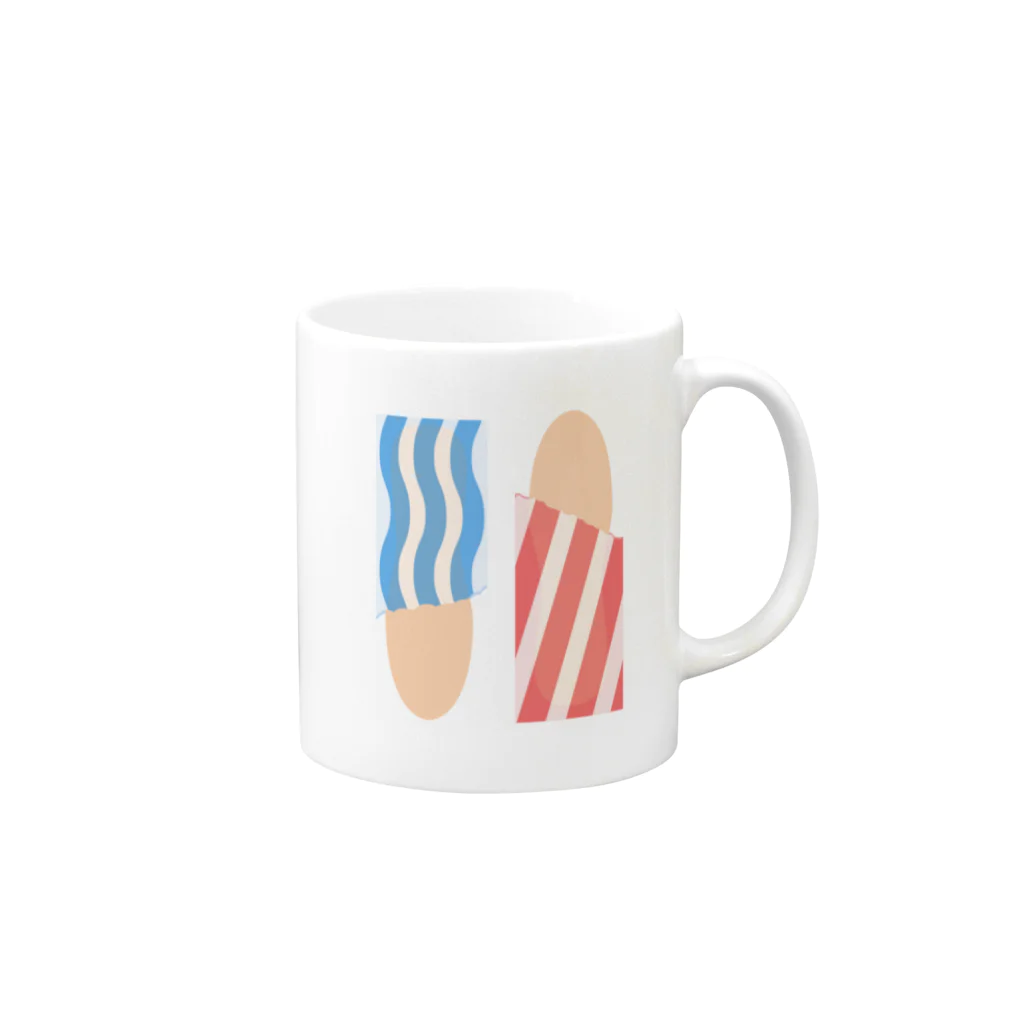 僕の髪ふさふさbotのアイスをすくうやつ Mug :right side of the handle