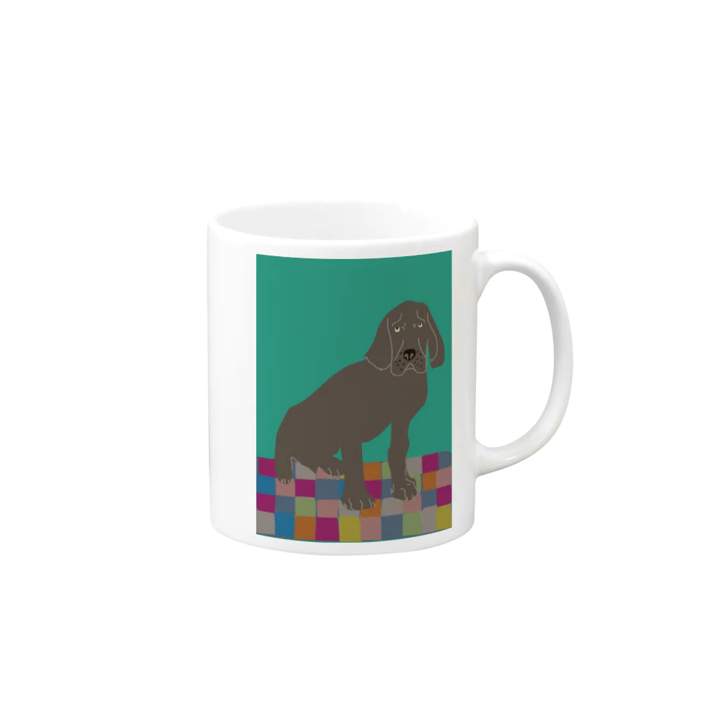 DOG DOG DOGSの茶犬 Mug :right side of the handle
