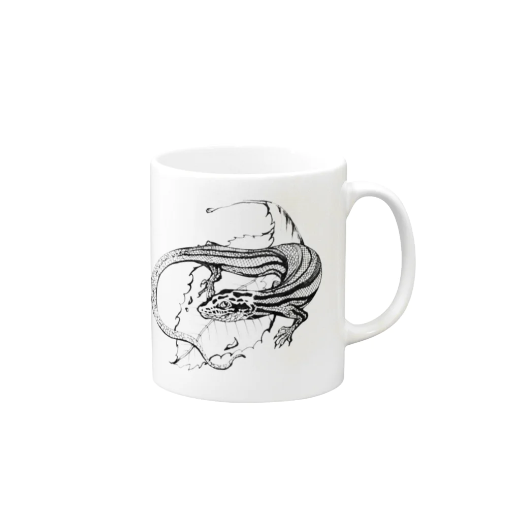 Annoyingのとかげ Mug :right side of the handle