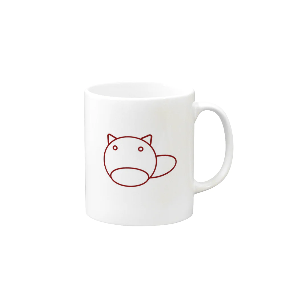 n3のぽんちゃん Mug :right side of the handle