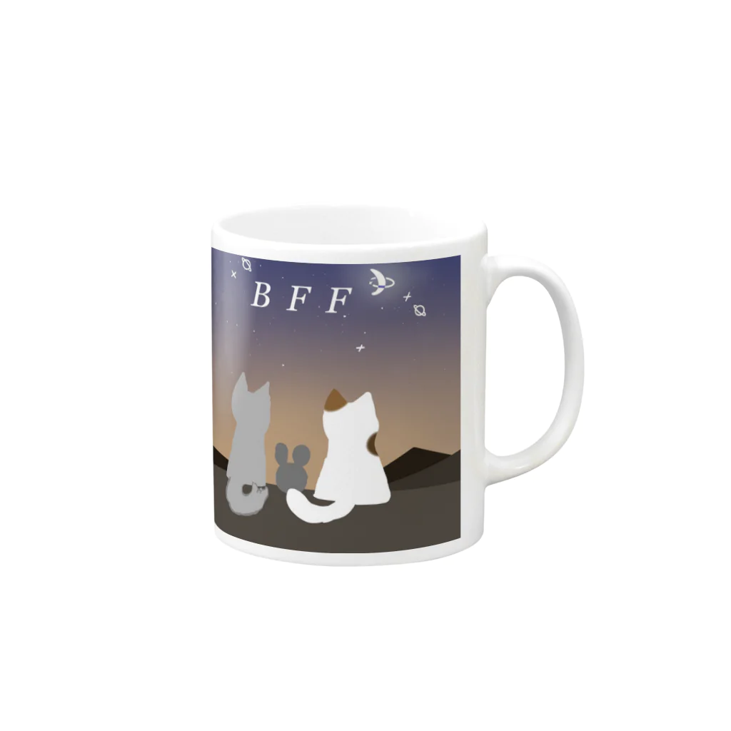 ごぼうラビットのBFF Mug :right side of the handle