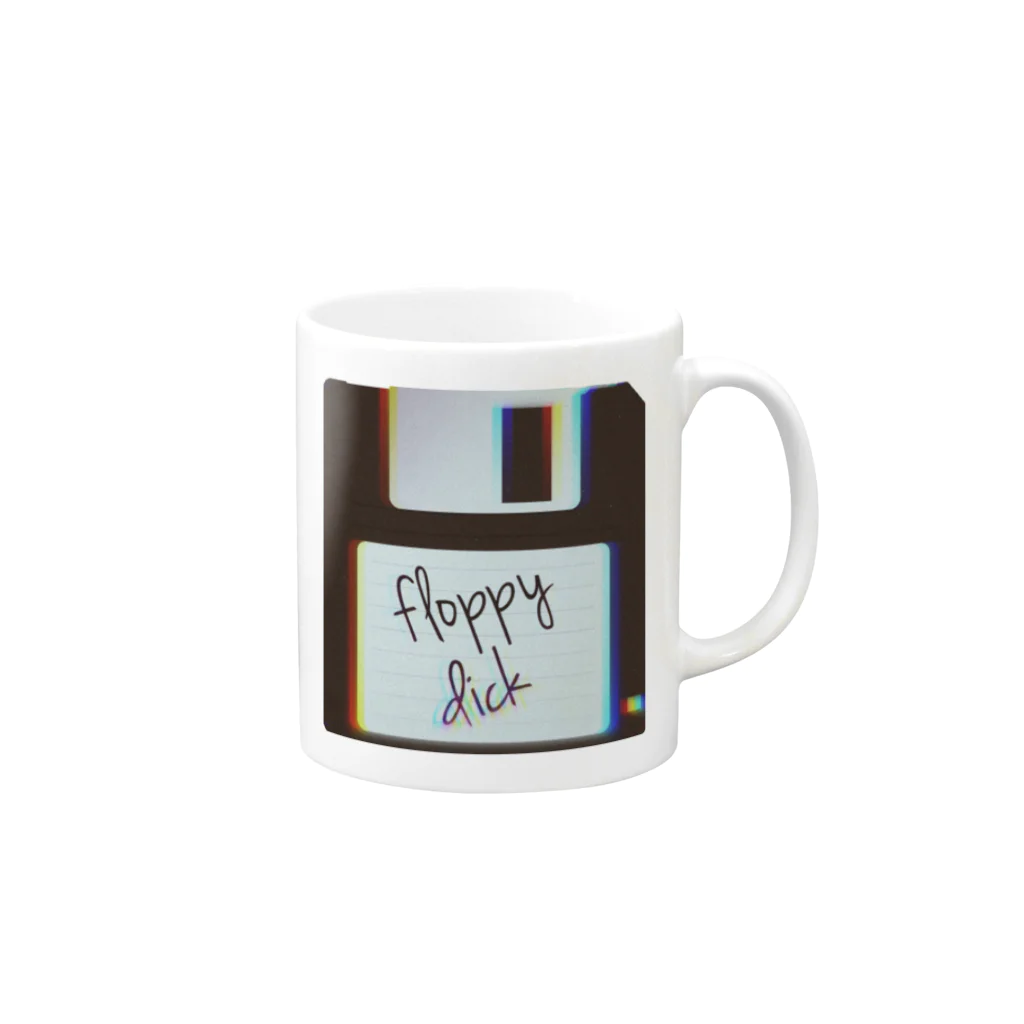 peekapooのfloppy dick Mug :right side of the handle