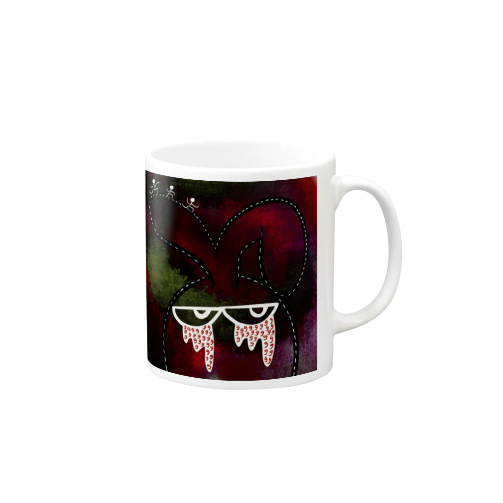 Ginger-Monsterの絶望うさちゃん Mug :right side of the handle