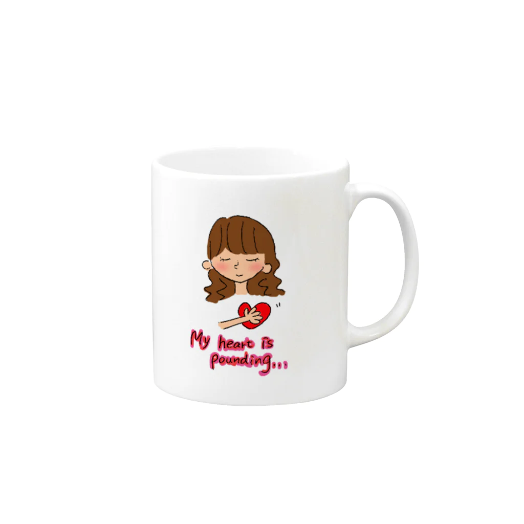 RiRi’s clumsy drawings のドキドキ.. Mug :right side of the handle