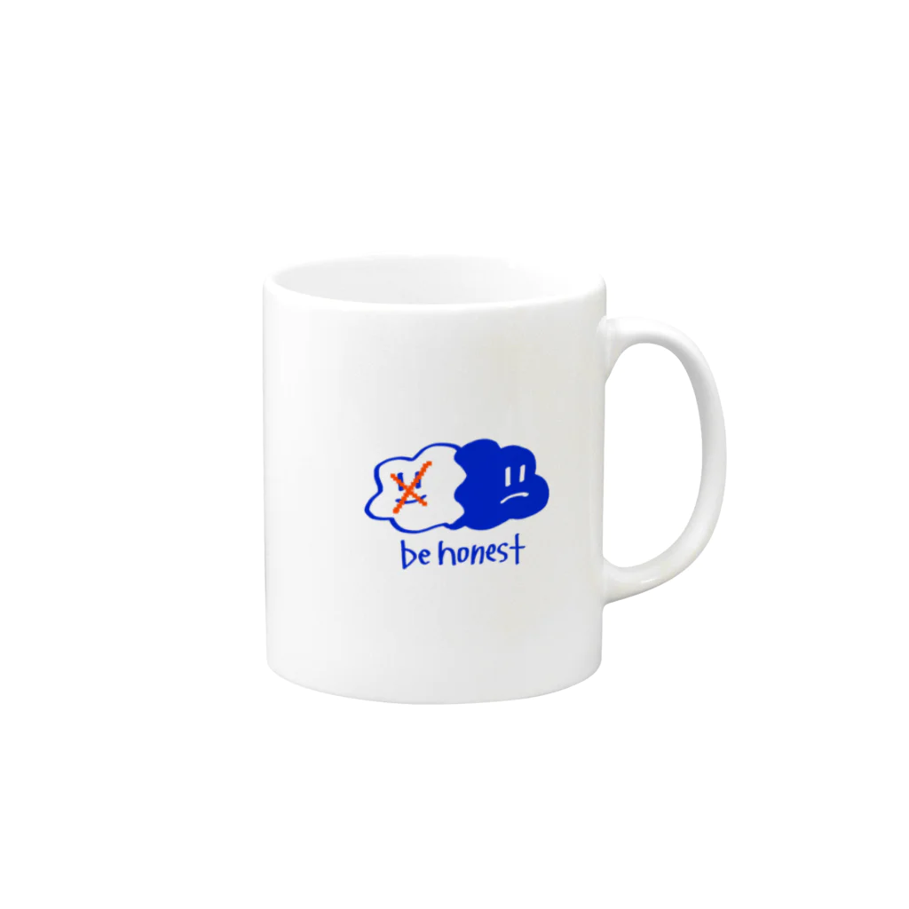 87のもくもくも Mug :right side of the handle