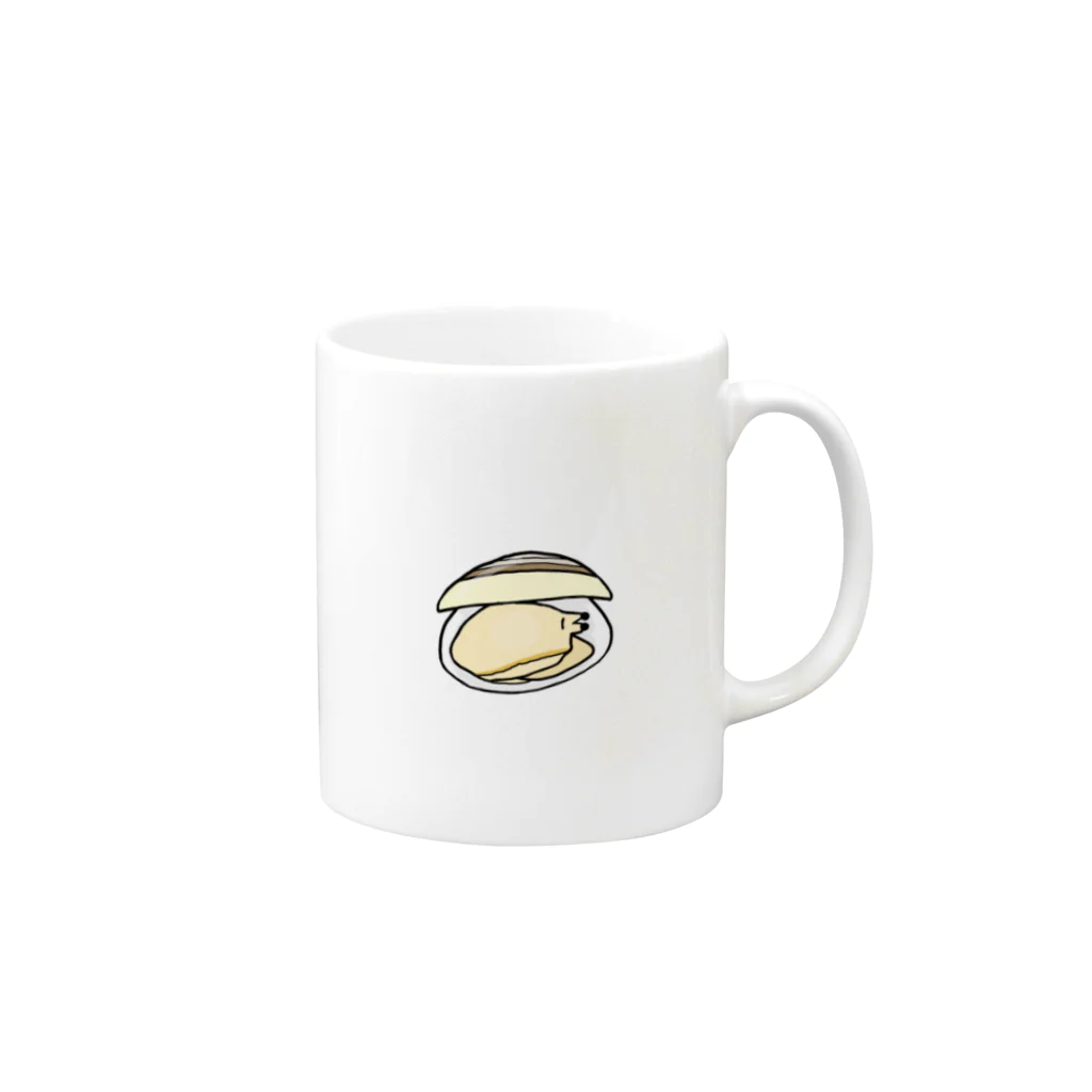 ＋Whimsyのハローハマグリさん Mug :right side of the handle