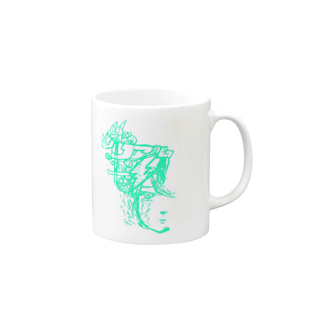 ドロンコへいやのあなたにしかやさしくしたくない Mug :right side of the handle