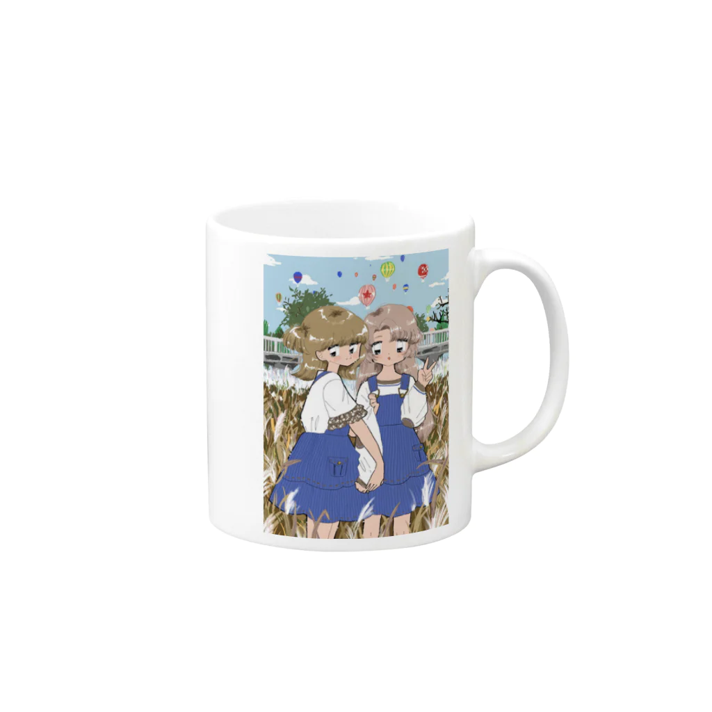 野花の🎈 Mug :right side of the handle