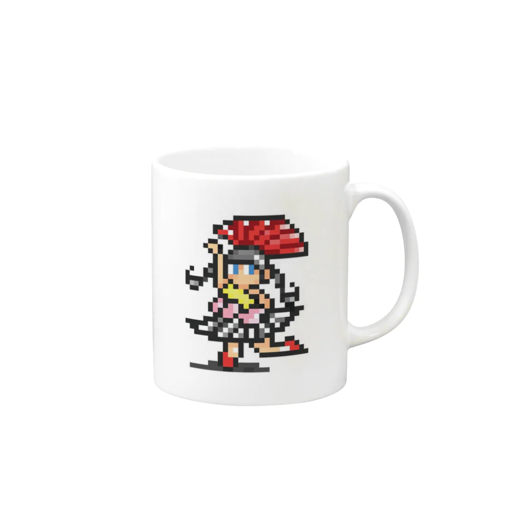 junkfood65の踊るドットアイドル Mug :right side of the handle