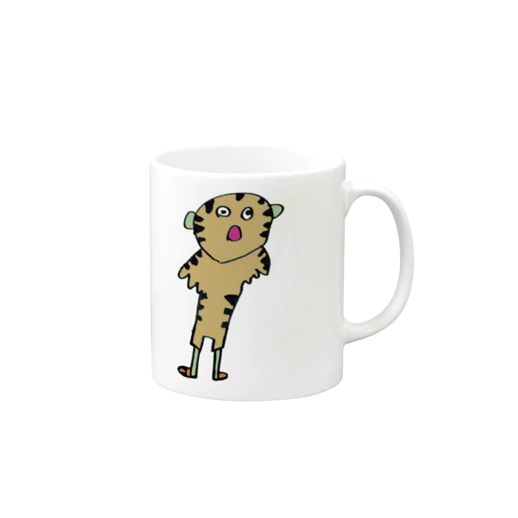 SHIRO-chan SHOPのタイガー Mug :right side of the handle