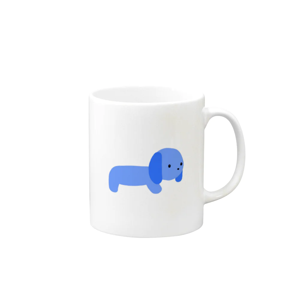 べえこんの青い犬 Mug :right side of the handle