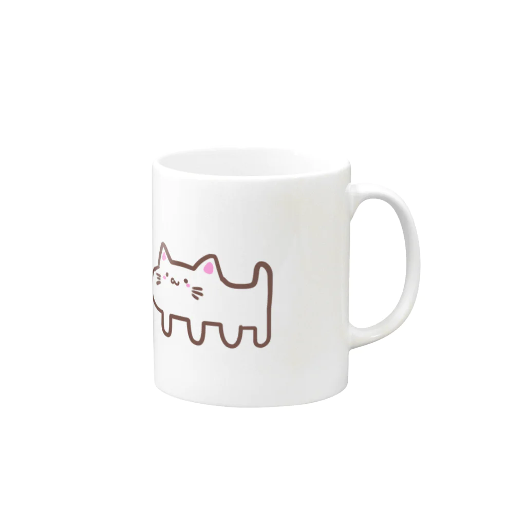 しらっのねこさん Mug :right side of the handle