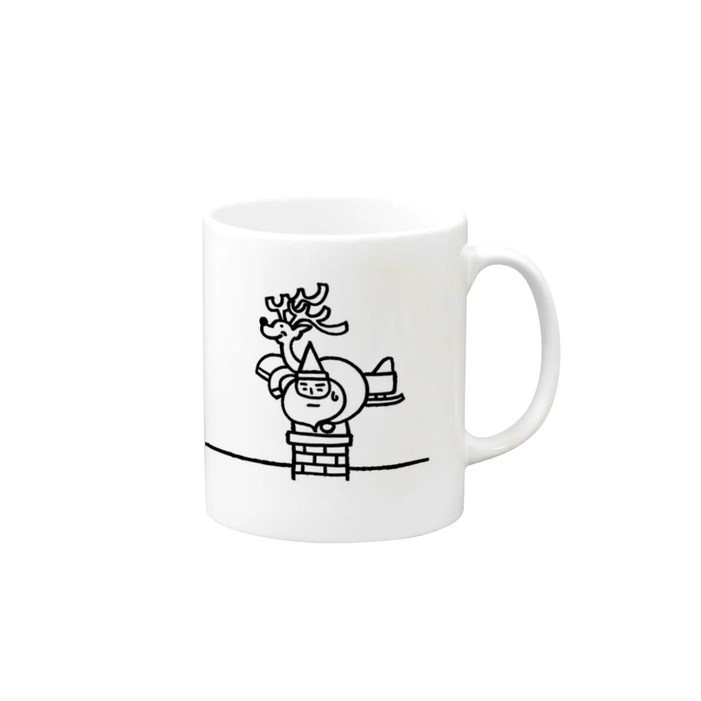 comboのサンタサイズ Mug :right side of the handle