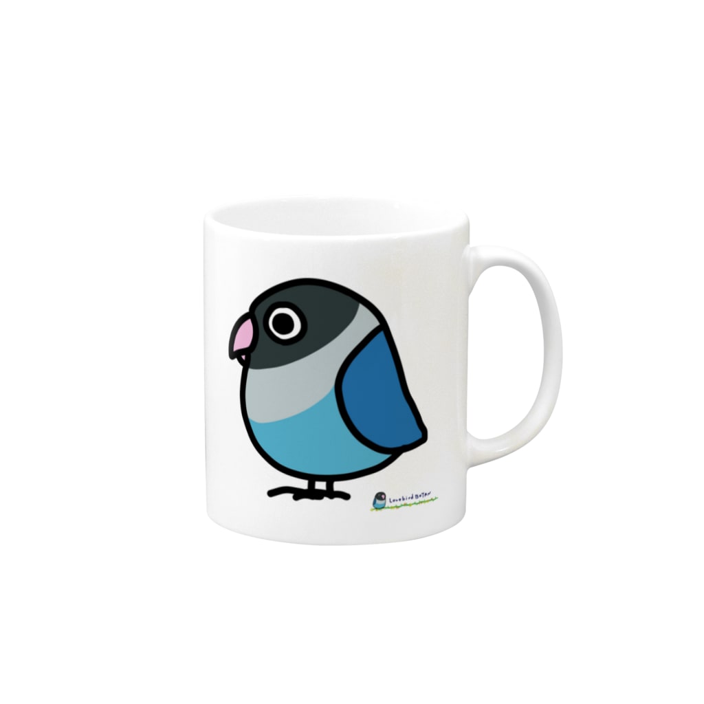LOVEBIRD BOTANのLOVEBIRD BOTAN 横向き Mug :right side of the handle