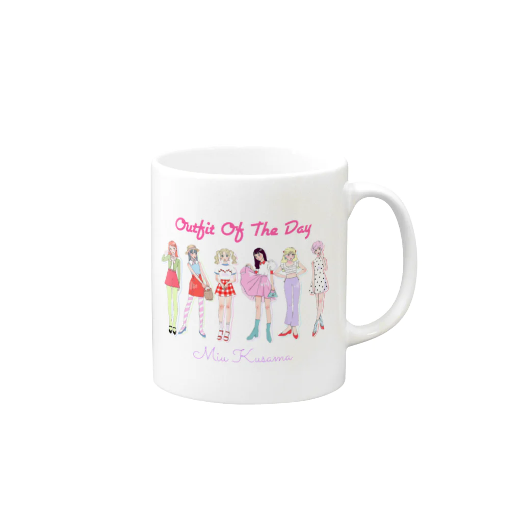 ℳ𝒾𝓊 𝒦𝓊𝓈𝒶𝓂𝒶のootd Mug :right side of the handle