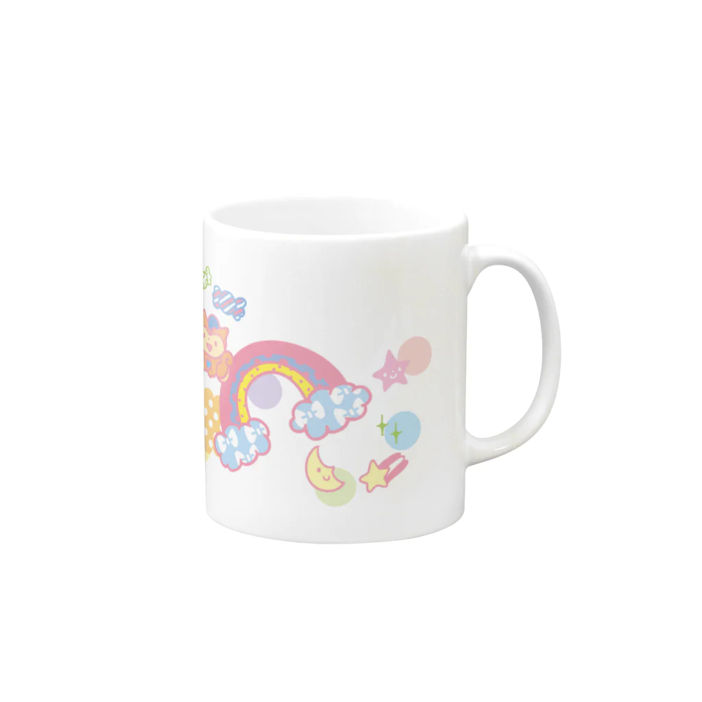 不思議なピクミーの『フシギなピクミー』雲と虹 Mug :right side of the handle