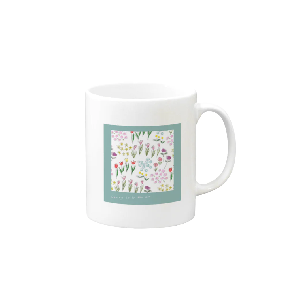 MH goods shopのSpring is in the air. Mug :right side of the handle