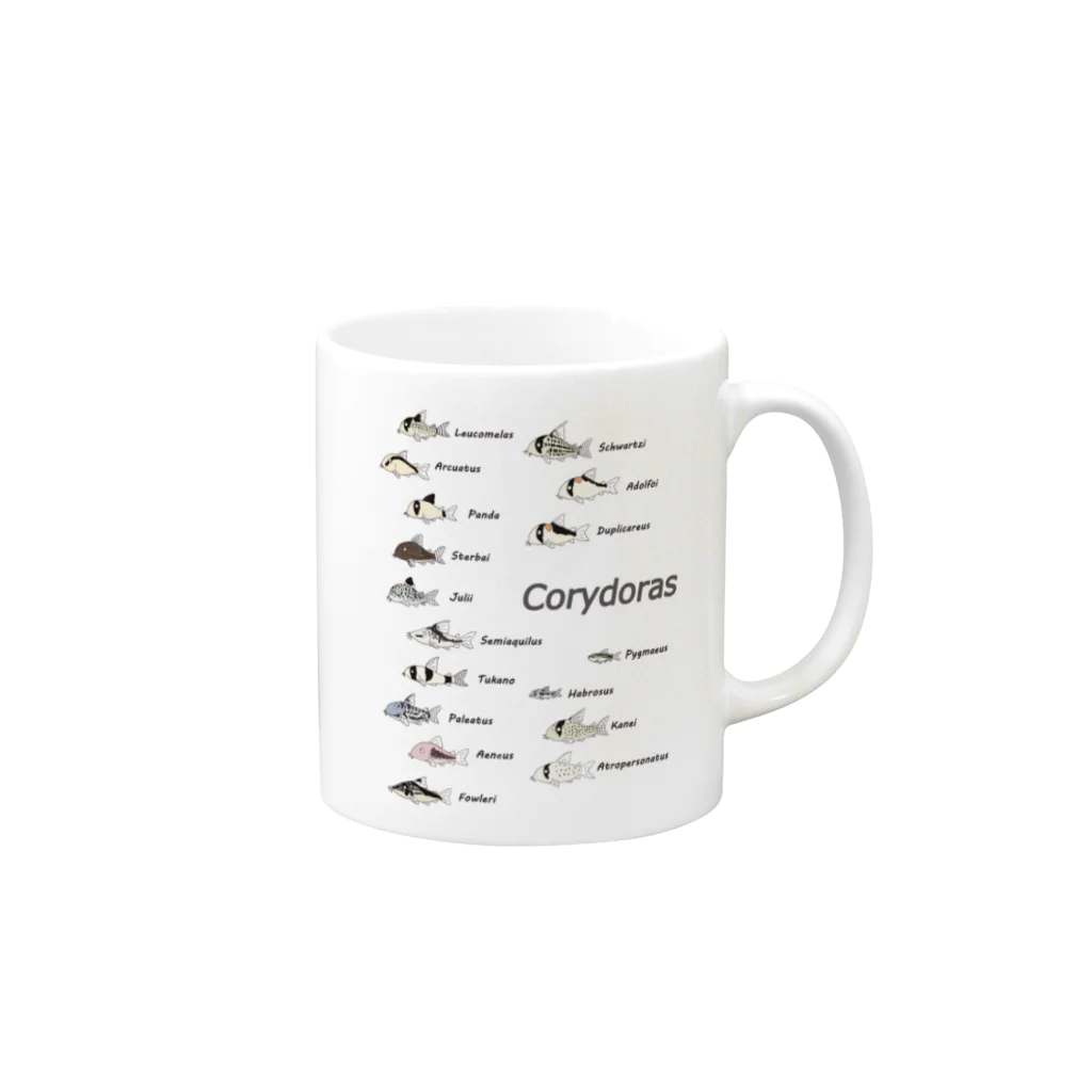 ぺんぎん丸のコリドラス大集合パート3 -Corydoras- Mug :right side of the handle