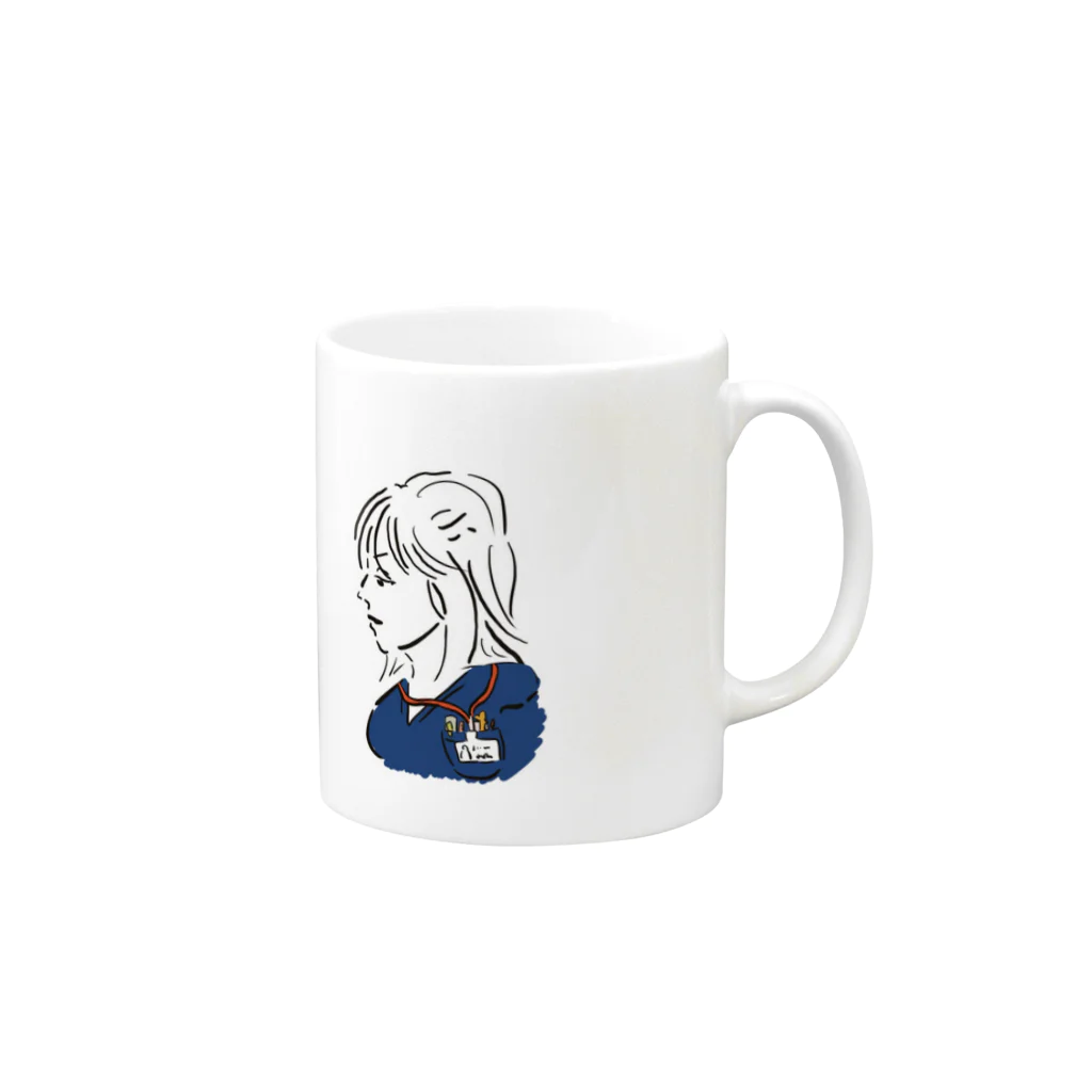 うーちーのクール看護師 Mug :right side of the handle