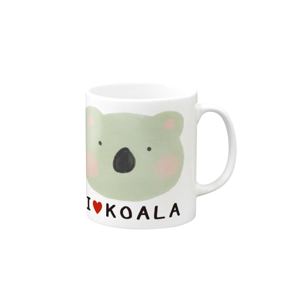 イラストレーター yasijunのＩはーとＫＯＡＬＡ マグカップの取っ手の右面