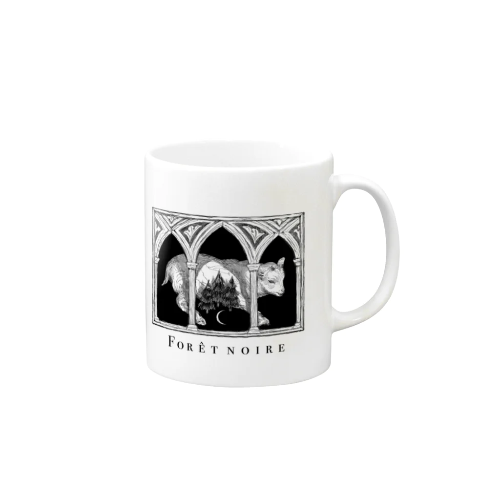 Forêt noireのgoat Mug :right side of the handle