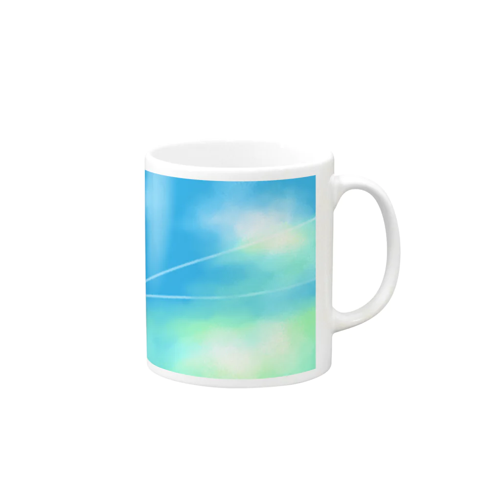 mairan's TAROT STOREの青空 Mug :right side of the handle