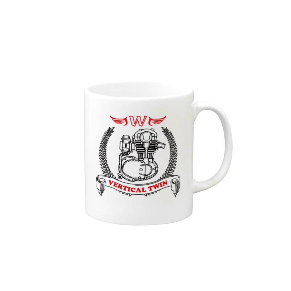 Kan DesignのW Vertical Twin Engine Mug :right side of the handle