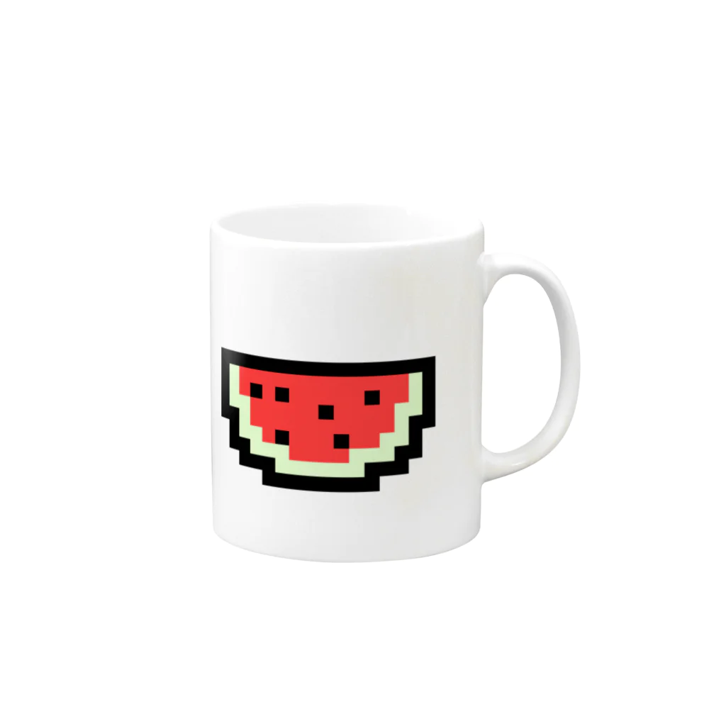 絵本作家大川内優のオリジナル絵本グッズショップのスイカアイコン Mug :right side of the handle