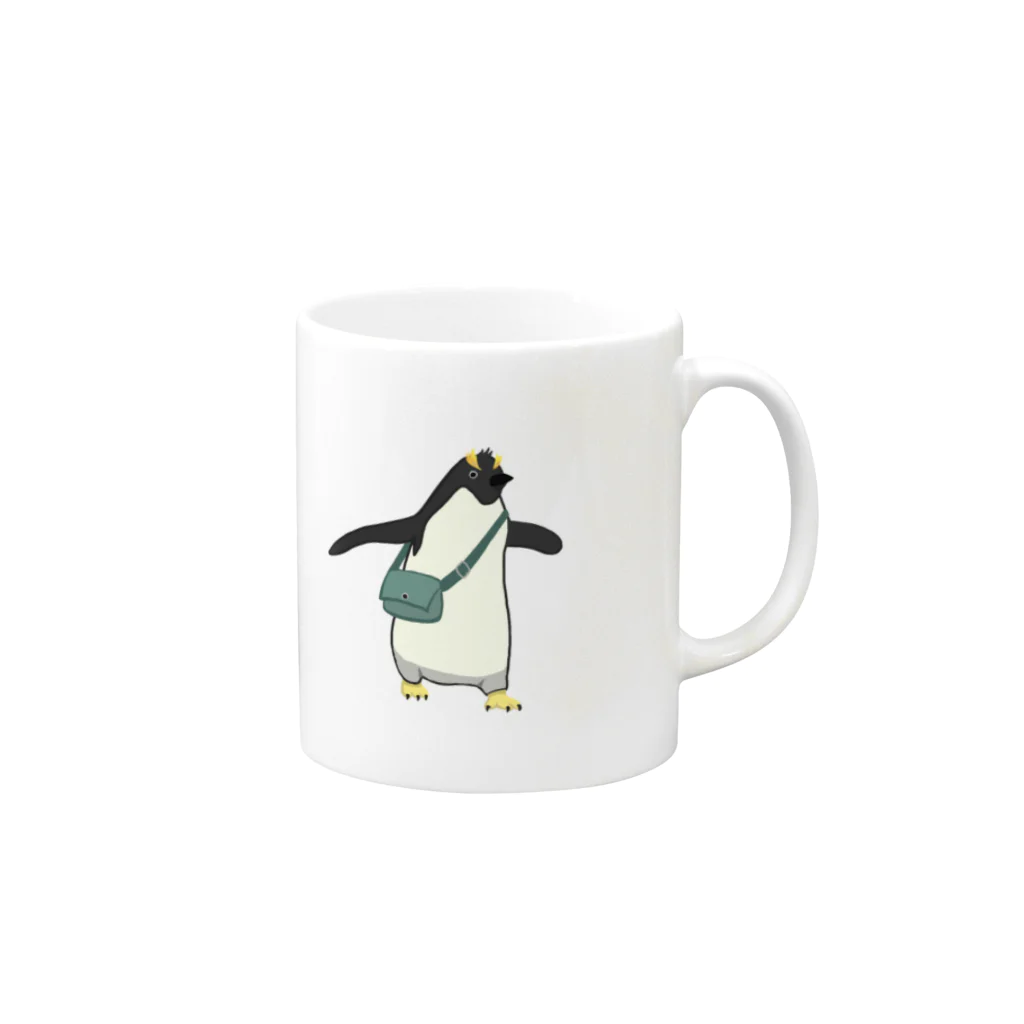 モユズのお散歩ペンギン Mug :right side of the handle