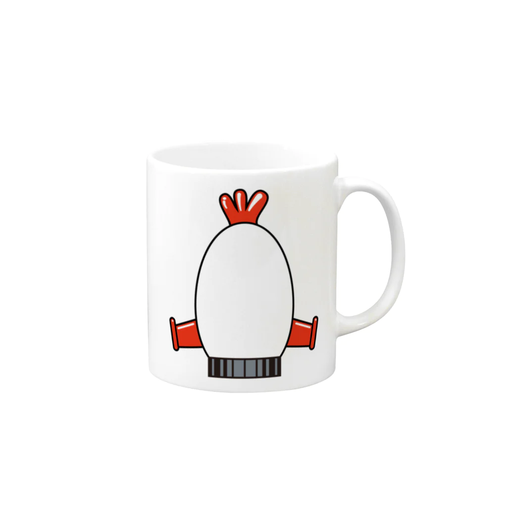 小田ロケット／odaRocketの「ロケットリ」シリーズ Mug :right side of the handle