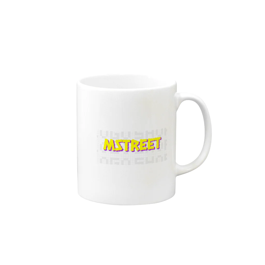 MSTREETのMストリート Mug :right side of the handle