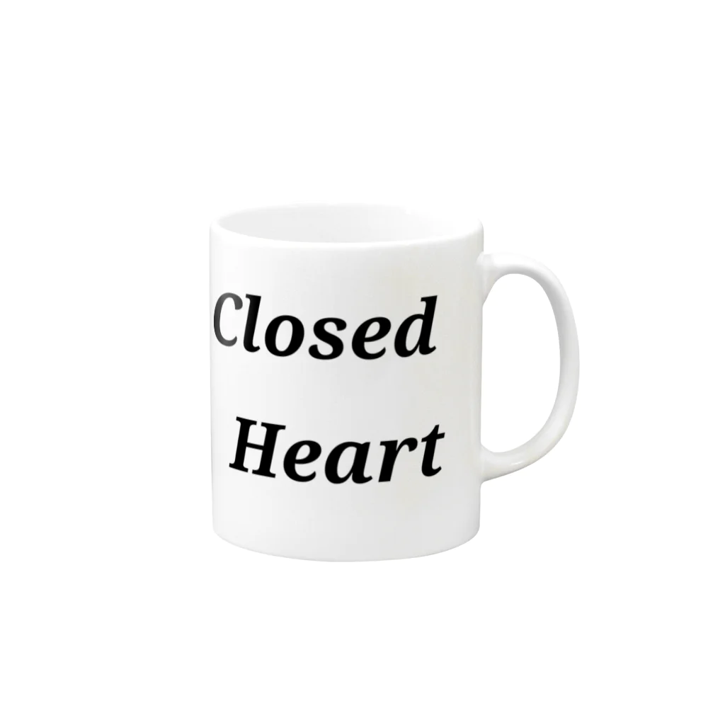 NaMEのClosedHeart ホワイト マグカップ Mug :right side of the handle