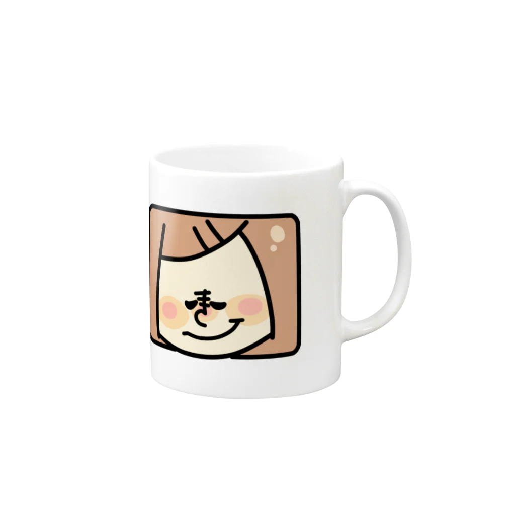 【みるかグッズ②】（SUZURI店）のMini Mil「にやっ…」カラー Mug :right side of the handle