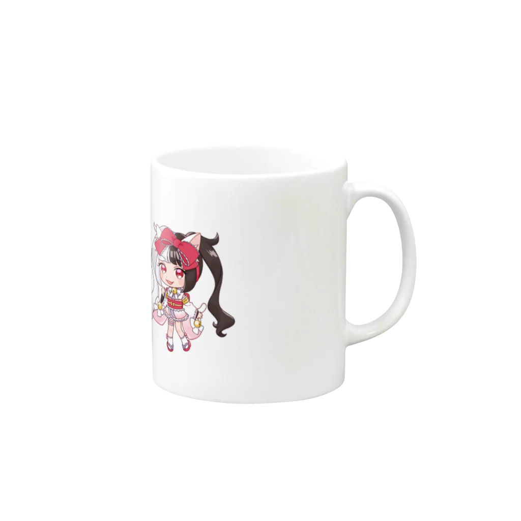 asuma_tetoのにゃんだふるっ！グッズ Mug :right side of the handle