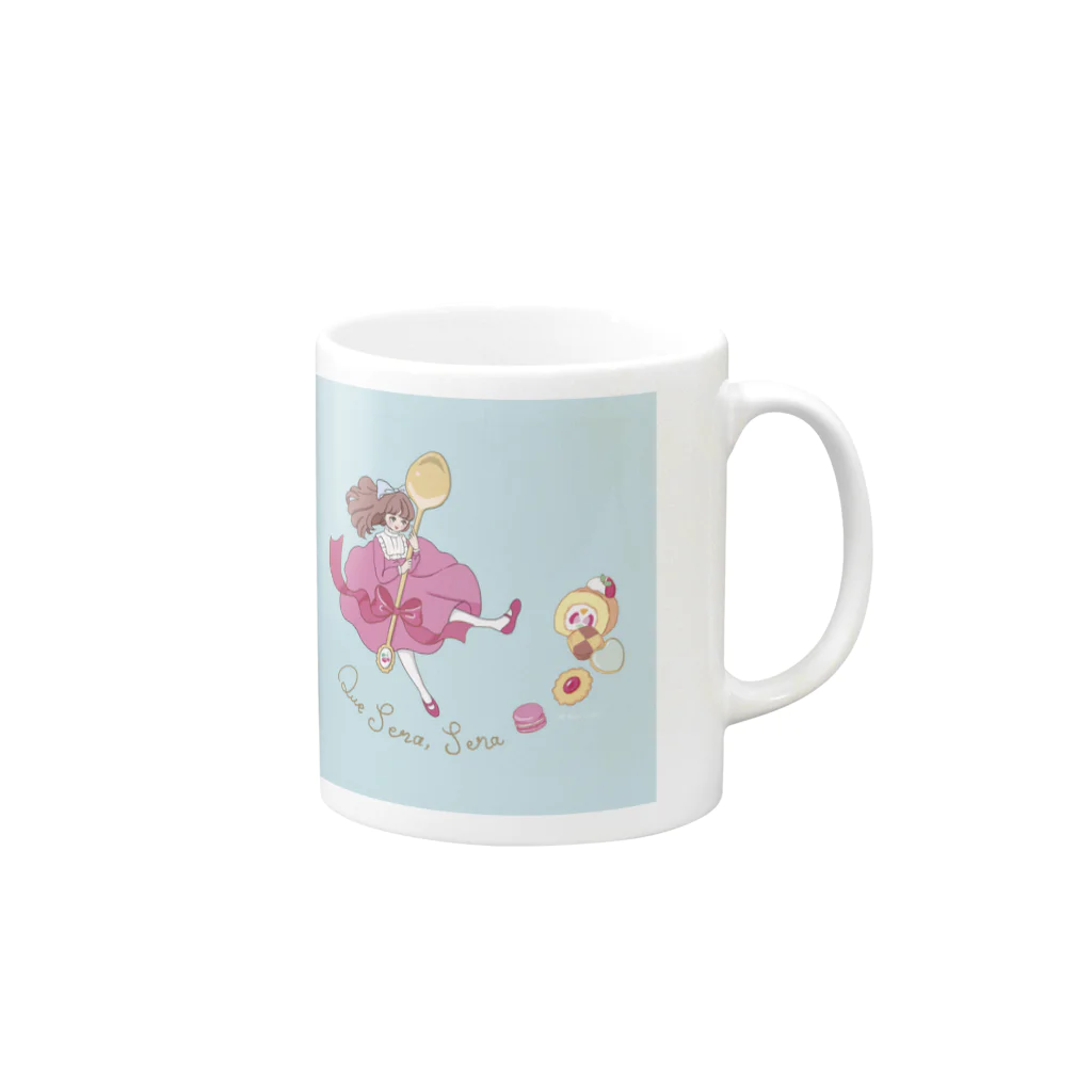 Ran Oishi ShopのQue sera, sera ~Teatime Alice Mug :right side of the handle