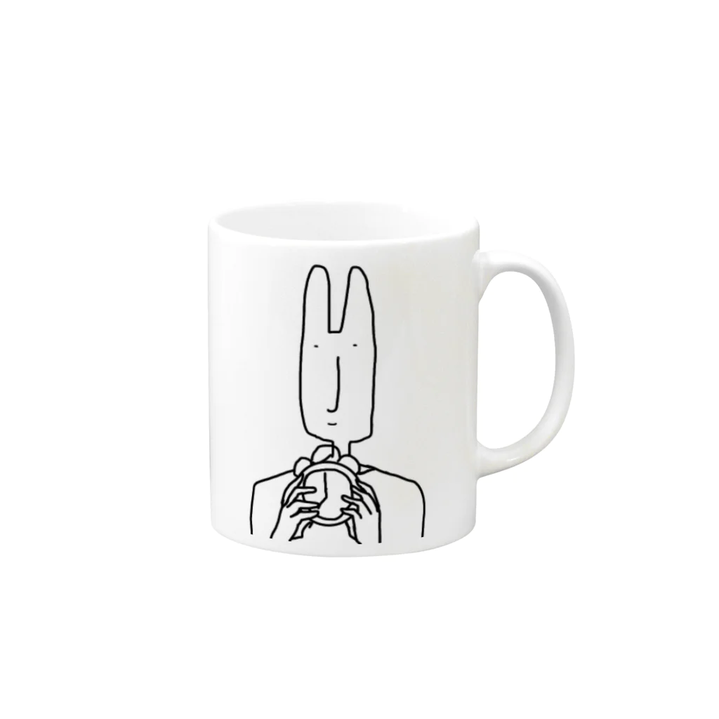 やつのともだちのおはようやつカップ Mug :right side of the handle