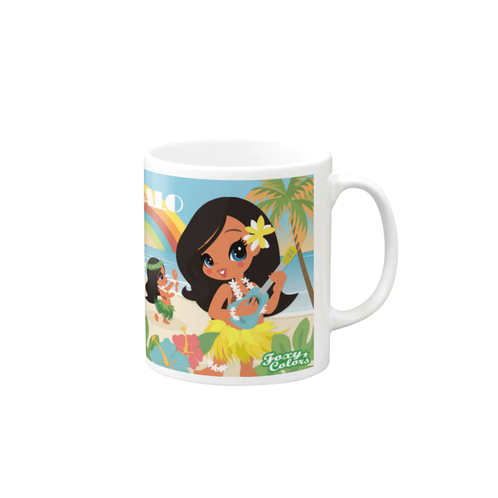 FOXY COLORSのHULA BABY Mug :right side of the handle