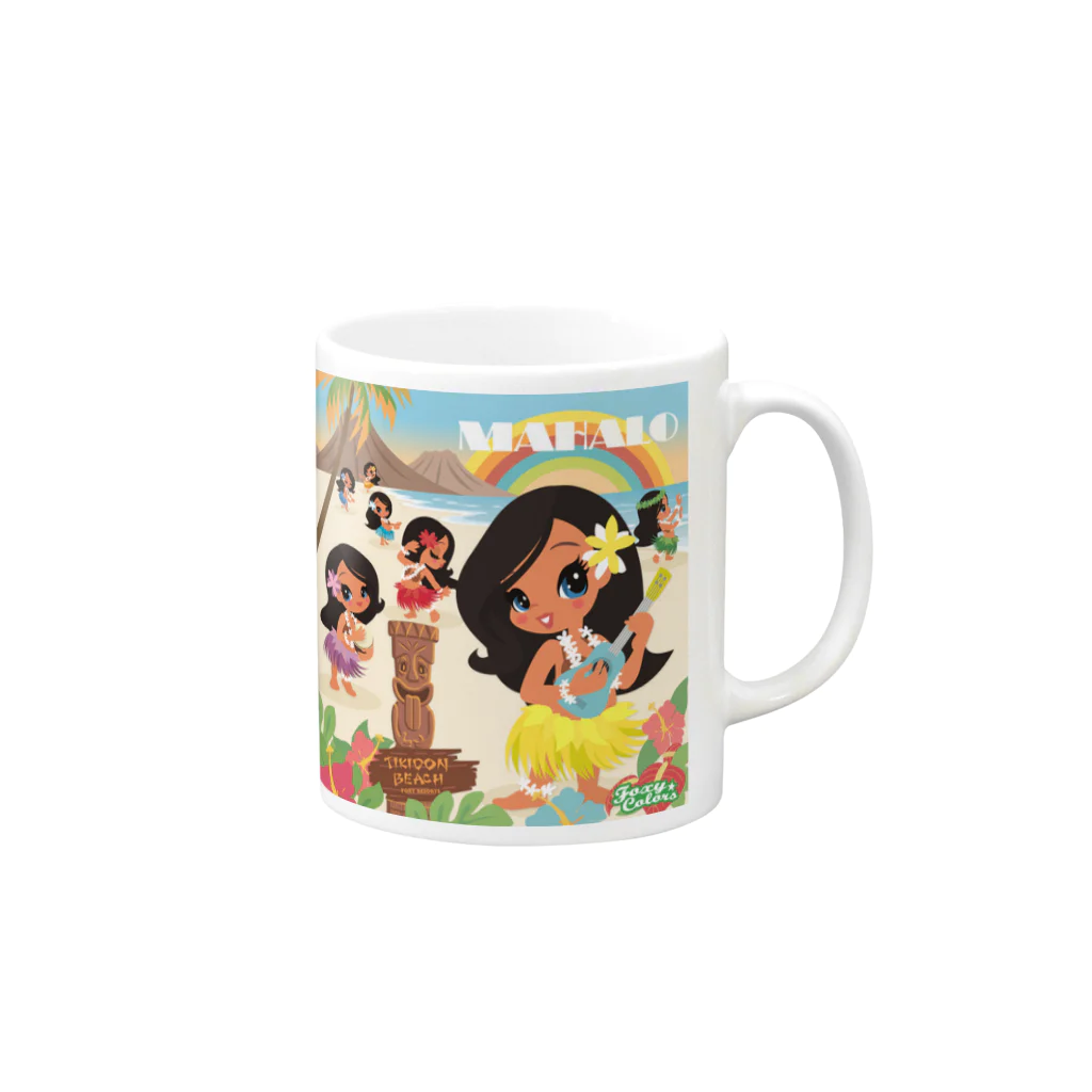 FOXY COLORSのHULA BABY Mug :right side of the handle