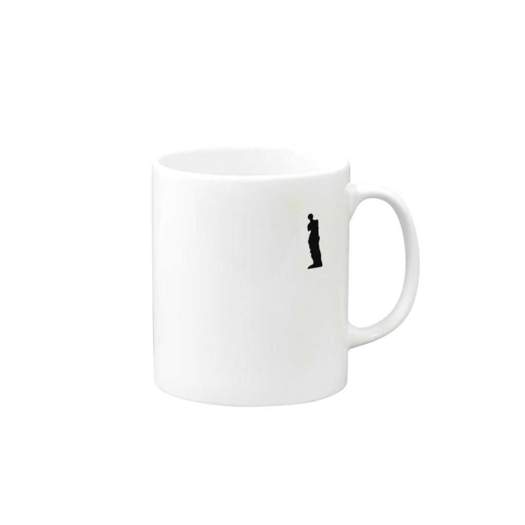 puikkoのミロのヴィーナス（ワンポイント　黒） Mug :right side of the handle