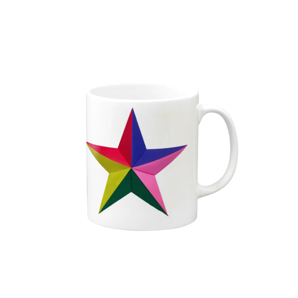 折り紙アートの5☆Star Mug :right side of the handle