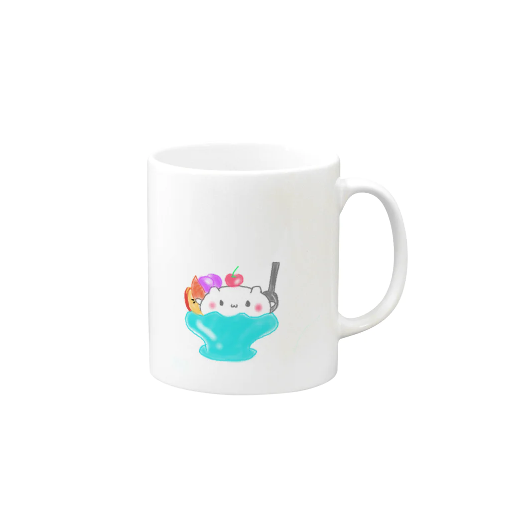 Mixの🐻のフルーツパフェ Mug :right side of the handle