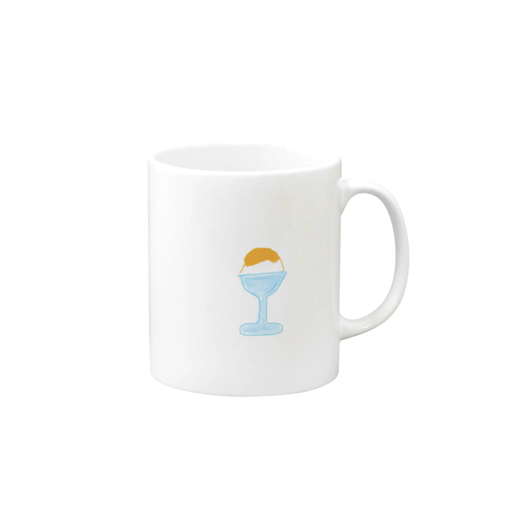 もねのみかんシロップのかき氷 Mug :right side of the handle