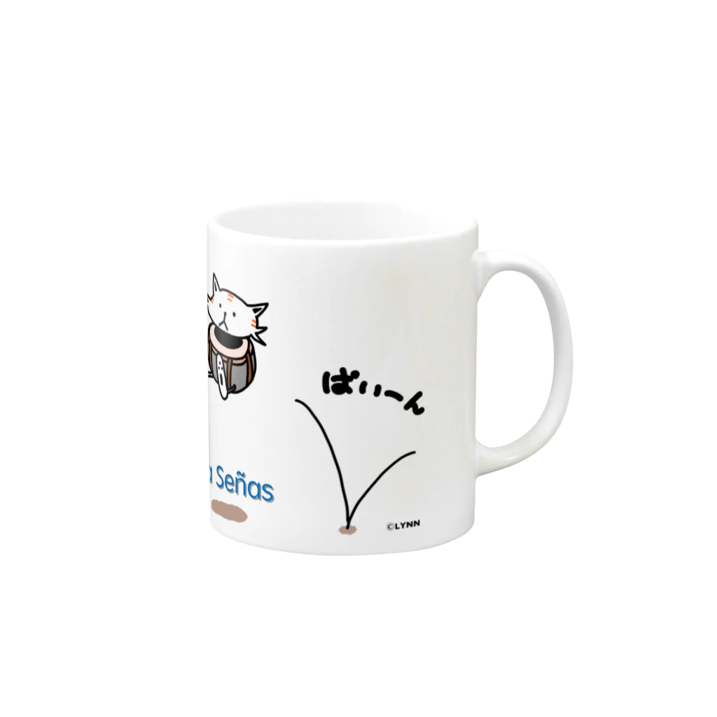 La Señasのタブラにゃん Mug :right side of the handle