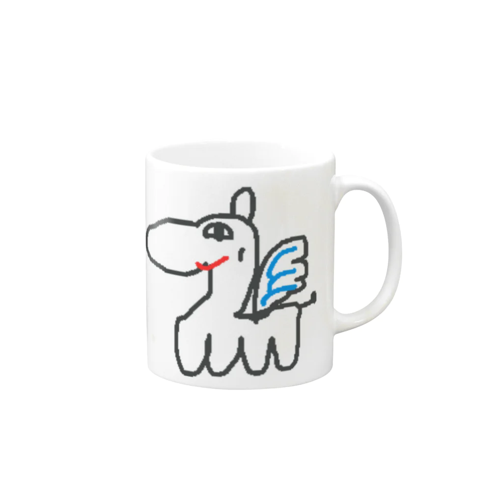 社畜のイケメンのペガサスが疲れている Mug :right side of the handle