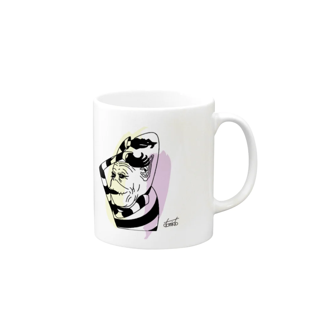 DOMIDO's SHOPのprison　ballerina Mug :right side of the handle