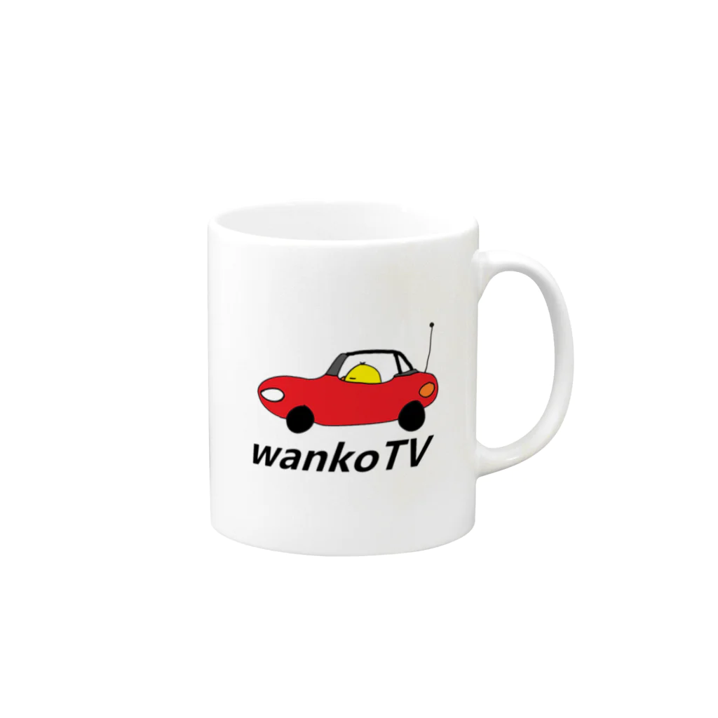 WANKOTOOL社（ワンコツール社）のカプチーノ赤（嫁車） 머그컵の取っ手の右面